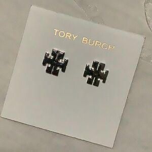Tory Burch Metallic Logo Stud Earrings